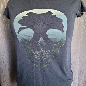 Blue Skull Print Top
